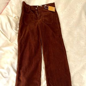 Reformation Alyssa corduroy pants in cafe